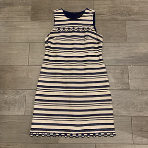 Lined, linen and grommet dress--TALL--scalloped